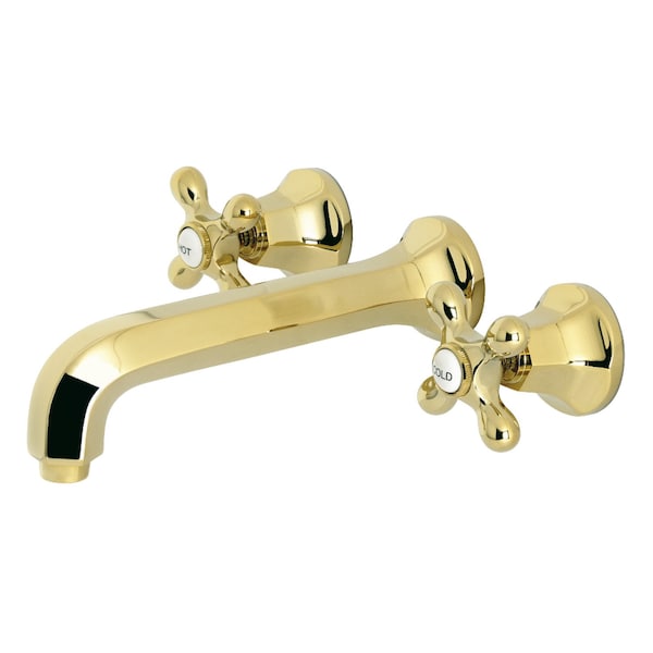 Roman Tub Faucet, 3, Wall Mount, Polished Brass